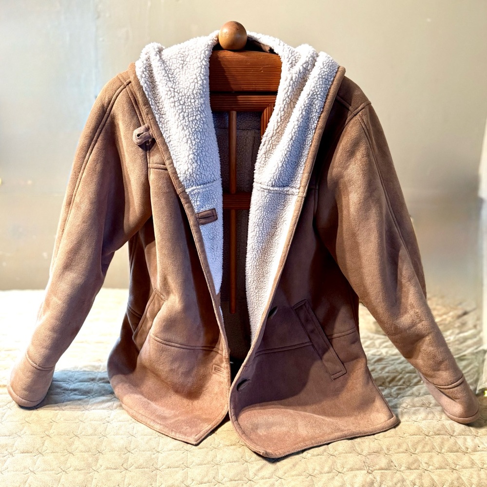 Brown Sherpa-Lined Jacket